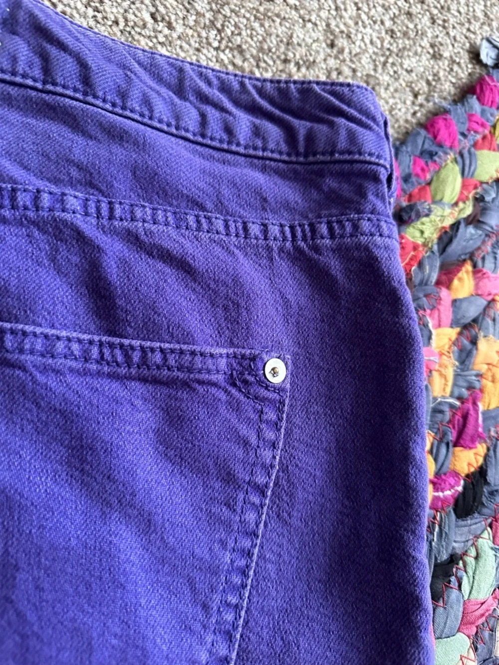 NWT Anthropologie Pilcro High Rise Purple Jean Shorts Women’s Sz 32 Summer Denim - Picture 12 of 16